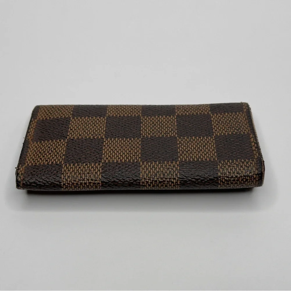 Vintage Louis Vuitton Damier Brown Ebene 4 Key Holder/Wallet, Unisex
